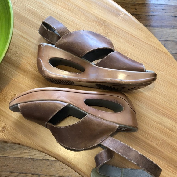 Fly London Brown Oiled Leather Sandals 40 - Picture 8 of 9